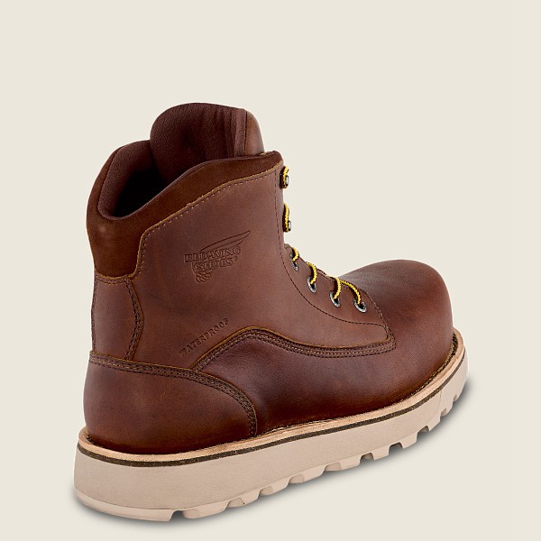 Red Wing Safety Bot Erkek - Traction Tred Lite - 6-Inch Waterproof Toe - Kahverengi - 32ESIZURF